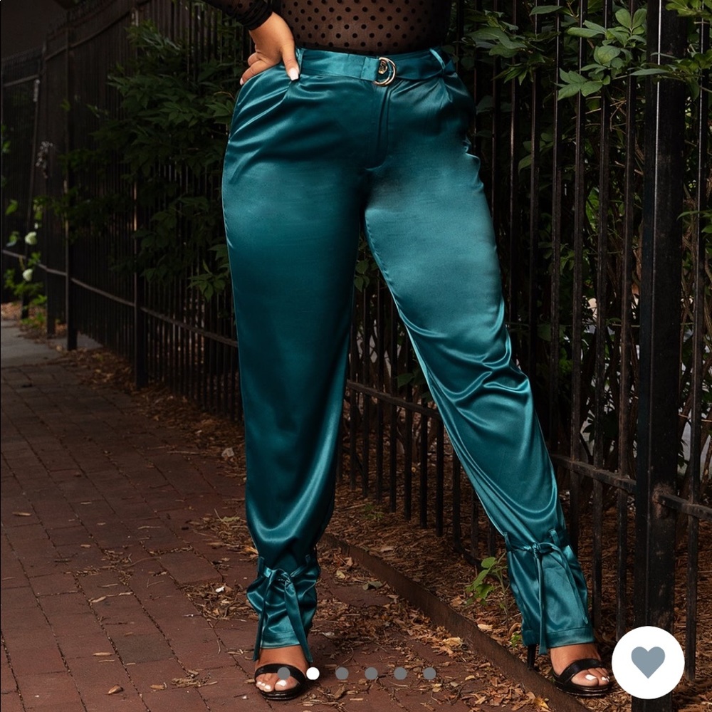 Rebdolls “In Your Dreams” Satin Cigarette Pants | 3X